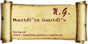 Musztács Gusztáv névjegykártya