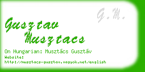 gusztav musztacs business card